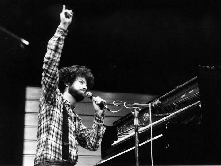 Keith preaching at Jesus People USA, 1977.