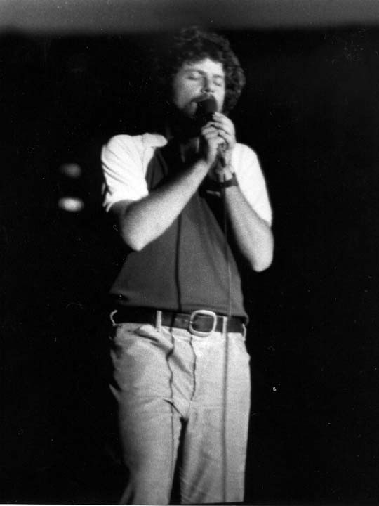Keith praying with the audience, June 1982 Jesus West Coast...."Send Us Lord!"
