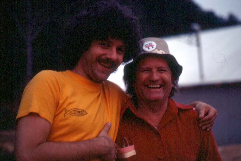 At Jesus West Coast Festival, CA 1980 with Billy Ray Hearn, Founder of Sparrow Records, Keith's record label.