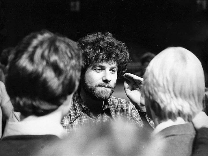 Keith, Listening and praying with student at ORU, March 1979.