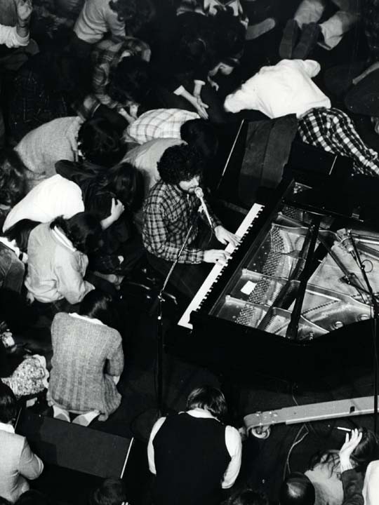 Keith, leading worship and altar call  - ORU, March 1979.