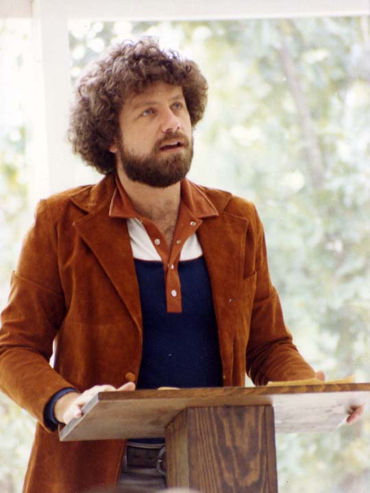 Keith sharing at the DeGraff wedding, June 13, 1982.