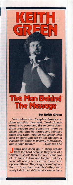 Keith Green Man Behind the Mes